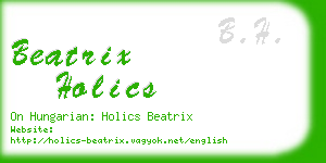 beatrix holics business card